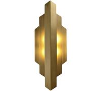 UOPYNE Modern Indoor Wall Lamp for Mirror, Mid Century Vintage Industrial Gold Full Copper Sconces, G9 Sockets Hardwired Lighting Fixtures for Living Room Bedroom Bathroom Hallway