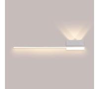 UOPYNE Modern Linear Three-color dimming Wall Sconce Long Strip Mounted Light Minimalist Lighting Fixture for Living Room Bedroom Bedside Indoor Decor