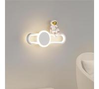 UOPYNE Modern Metal Bedroom Wall Sconces Creative Astronaut Bedside Mount Lights 21W 3 colour Dimmable Children's Study Lamps for Boys Room Nursery Toys
