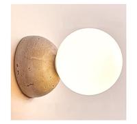 UOPYNE Modern Wall Sconces Yellow Travertine Natural chipping Lights G9 Globe Lamps with Milk Glass Shade for Bedroom Living Room Stairs Aisle Balcony