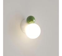 UOPYNE Nordic Globe Wall Sconce Mount Light Fixture 3 Color Modes Geometric Bedside Lamp for Bedroom Living Room Hallway Headboard Lighting