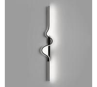 UOPYNE Nordic Wave Three-color dimming Wall Sconce Black Linear Light Minimalist Long Washer Lighting for Living Room Bedroom Hallway Restaurant Indoor Decor