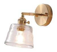 UOPYNE Retro Brass Wall Lamp Japanese Nostalgia with Glass Shade Sconces Holder E26/E27 Base Lights for Bathroom Mirror Porch Garage