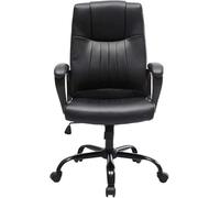 UOPYNE Simple Executive Office Chair Adjustable Height Desk Chair with Wheels Ergonomic Office Management Desk Chair