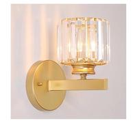 UOPYNE Vintage Brass Bedside Wall Lamps & Sconces Modern Crystal Living Room Hallway E26/E27 Base Bathroom Vanity Mount Lights for Bedroom Stairs Aisle Balcony