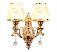 UOPYNE Vintage Brass Wall Sconces with Glass Lamp Shade modern Metal Lamps E12/E14 Base Light for Living Room Bedroom Corridor