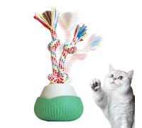 Uoqpty Balle Jouet Interactive pour Chat - avec Corde Roulante, Jeux Électriques Et Enregistrement,Balles pour Chat avec Corde | pour Maison Intérieur Extérieur Exercice Stimulation Mentale Grattoir