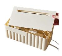 Uoqpty Boîte de Rangement pour Câbles,Boîte De Rangement Et De Cache Multifonctionnelle | Cache-Prises de Sol | pour Câbles TV Ordinateur Routeur Salon Chambre Bureau Étagère Table Bureau Chambre