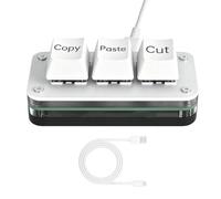 Uoqpty Clavier 3 Touches,Petit Bouton Portable avec 3 Touches | Clavier Couper Copier Coller pour Ordinateur | pour Domicile Bureau Voyage Travail Jeu Conception