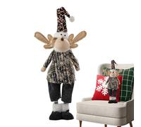 Uoqpty en Peluche De Noël | Décoration Adorable Debout - Décoration De Noël pour La Maison - pour Fêtes d'hiver Et De Table Et Maison Et Fête Et Manteau De Cheminée Et