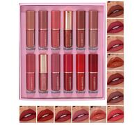 Uoqpty Ensemble De Rouge À Lèvres Mat,12 Pièces Kit De Maquillage Labial Résistant Aux Transferts - Set De Maquillage Labial Mat Et Brillant | Pour Voyage Déplacement Professionnel Rendez-vous