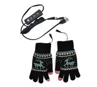 Uoqpty Gants Chauffants,1 Paire Lavable Protection Court-Circuit - Gants Chauffants Électriques USB à Commande Tactile Écran | pour Cyclisme Randonnée Pêche Snowboard Déplacements Hommes Femmes