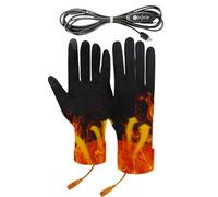 Uoqpty Gants Chauffants pour Moto | Chauffe-Mains Anti-Dérapant pour Écran Tactile,Gants De Vélo Rechargeables par USB avec 3 Niveaux De Chauffage,pour Sports D'Extérieur Hiver Travail Chasse Ski