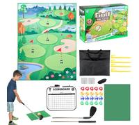 Uoqpty Jeu De Golf D'Approche | Set De Tapis D'Approche De Golf pour Intérieur - Set D'Entraînement Swing Et Putting - pour Adultes Maison Jardin Intérieur Extérieur Cour Pelouse Fête Garage Parcours