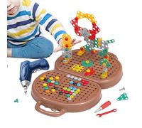 Uoqpty Jeux d'Outils pour Tout-Petits - Jouet Éducatif de Construction et Ingénierie,Jeu de Construction Éducatif pour Filles et Garçons à Partir de 3 Ans