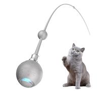 Uoqpty Jouet de Balle Interactive pour Chat avec Corde,Balle pour Chat à Mouvement 3 Modes,Jouet Électrique Interactif avec Queue Stimulation Mentale | pour Chaton Chien Races Moyennes et Grandes