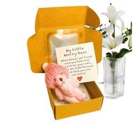 Uoqpty Mini Bears,en Peluche dans Une Boîte - Jouet Animal Fait Main avec Carte d'Encouragement pour Graduation Mère Bébé Naissance Noël Saint-Valentin Attention