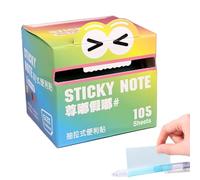 Uoqpty Notes Autocollantes Transparentes - Bloc Mémo Translucide à Feuilles Tirées - Bloc-notes Extractible Coloré de 105 Feuilles par Rouleau pour Rappel Carnet Maison Bureau École Mise en Évidence