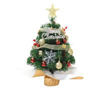 Uoqpty Petit Arbre de Noël,Décoration Saisonnière - Arbre de Noël Artificiel de Bureau avec Étoile au Sommet | Pour Décoration d'Intérieur en Hiver, Manteau de Cheminée, Fête de Fin d'Année, Centre de
