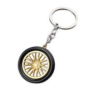 Uoqpty Porte-clés Roue,Chaîne Clé Pneu Pendentif Charm Sac à Dos | Accessoire de Collection Léger Réaliste pour Passionnés d'Automobile pour Fitness École Courses Voyage et Trajet