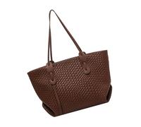 Uoqpty Sac Cabas Tressé Pour Femme, Tote Bag en Simili Cuir, Grande Capacité Léger pour Filles Courses Voyage Piscine