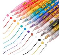 Uoqpty Stylos Vernis À Ongles Enfant | 12 Pièces Peinture Acrylique,Stylos Séchage Rapide pour Dessin,Pour Entraînement Salon Fête Filles Femmes Adolescentes Mères Vacances Été