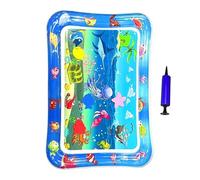 Uoqpty Tapis De Jeu Lit d'eau pour Chat - 66 cm x 47 cm Coussin d'eau Gonflable pour Chats - Coussin rafraîchissant interactif Plateau Anti-dérapant Griffoir Jouet pour Chaton et Chiot d'intérieur et