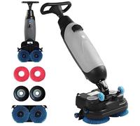 UORDBY Autolaveuse électrique Professionnelle pour sols, carrelage, Moquette, parquet et marbre. Brosse de Nettoyage motorisée rotative à 360°, sans Fil et Pratique. Grey