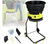 UORDBY Broyeur de Feuilles électrique Portable 2500W,broyeur de Compost sans Lame,8000tr/min,Rapport de réduction 17:1 avec trémie élargie,pour la préparation des Feuilles et du Compost 40mpowercord