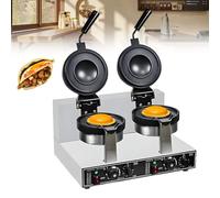 UORDBY Gaufrier à Glace,Presse à panini électrique antiadhésive,gaufrier à Hamburger,Machine électrique Domestique ou Professionnelle pour Burgers et paninis Doublehead