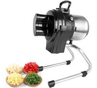 UORDBY Hachoir électrique pour oignons Verts,trancheuse à légumes Professionnelle 6000 TR/Min avec épaisseur de Coupe réglable de 1 à 5 mm,pièces Amovibles et lavables,Convient pour Les poireaux C