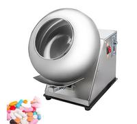 UORDBY Machine à polir et enrober Les comprimés,Petite Machine Commerciale,capacité de 10 kg,pour la Coloration,l'enrobage des comprimés,l'assaisonnement Alimentaire et l'enrobage des Bonbons. A-110V