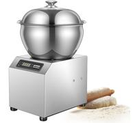 UORDBY Pétrin à pâte Rotatif bidirectionnel, en Acier Inoxydable, 5/8 kg, Double Rotation, Bol, Couvercle et minuterie, pour boulangeries, pizzerias et Restaurants. 5KG