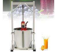 UORDBY Presse à Fruits et à vin hydraulique, équipement de Brassage Maison en Acier Inoxydable, pour la Fabrication de jus naturels, de Miel, d'huile d'olive, de Pommes, de Baies et de légumes 22L