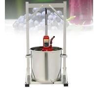 UORDBY Presse à Raisins Manuelle, Presse à cidre hydraulique en Acier Inoxydable, pour la Fabrication de vin de Pommes, de vin de Raisin et de cidre 22L