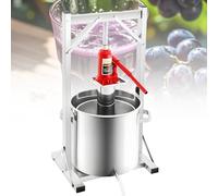 UORDBY Pressoir à Fruits et à vin,12 L/22 L,en Acier Inoxydable, avec vérin hydraulique et Seau Filtre, pour la Fabrication de jus de Pommes, de Raisins, de Carottes, de Baies et de légumes 22L