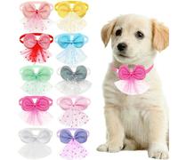 UOSIA 10pcs Bowties Chiots Et Collier De Fleurs Charmes De Chiens Multiples pour Petit Chat