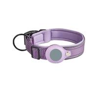 UOSIA Airtag Chien Collier Étanche Nylon Air Tag Chien Collier Stand Réglable Rembourrage Réfléchissant pour Les Petits Chiens De Taille Moyenne Et Grande