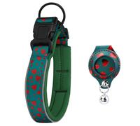 UOSIA Airtag Collier pour Chien avec Amovible Airtag Stand Soft Pad Liner Réfléchissant Réglable Pet Collier pour Chiens De Petite Et Moyenne Taille