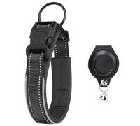 UOSIA Airtag Collier pour Chien avec Amovible Airtag Stand Soft Pad Liner Réfléchissant Réglable Pet Collier pour Chiens De Petite Et Moyenne Taille