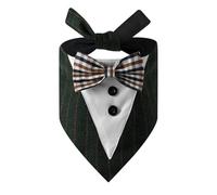 UOSIA Bandanas Formels pour Chien de Mariage avec Cravate Classique réglable et nœud Papillon à Rayures pour fête prénuptiale, fiançailles et Anniversaire pour Chiens de Taille Moyenne et Grande