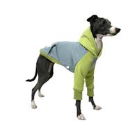 UOSIA Chemise À Capuche pour Chien Whippet Manteau d'hiver avec Capuche Sweatshirt Épais en Polaire Chaud pour Chiens De Taille Moyenne Couleur Bloqué Greyhound Vêtements