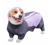 UOSIA Chemise À Pluie pour Chien pour Corgi Imperméable À Quatre Pattes Couverture Complète Allonger Col Veste À Pluie Veste À Fermeture Éclaire Réfléchissante Extérieure pour Petits Chiens Moyens