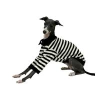 UOSIA Chemise pour Chien Rayé Respirant Polo Chemise pour Chien Polo Et Manches Vêtements pour Chien Taille Moyenne Plus Chien Garçon Fille Automne Hiver Chien Pull Italie Greyhound Vêtements