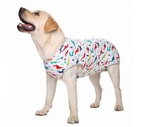 UOSIA Chemises en Coton pour Chiens de Grande et Moyenne Taille, Pyjama léger et Doux sans Manches pour Animaux de Compagnie, Combinaison avec Fermeture éclair