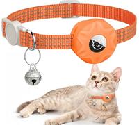 UOSIA Collier De Chat en Nylon avec Porte-Air en Silicone - Collier De Chaton Réglable Et Léger avec Rayures Réfléchissantes Et Cloche pour Fille De Chats De Garçon