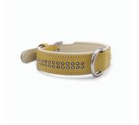 UOSIA Collier De Chien De Diamant en Cuir Double Couche De Luxe - Robuste, Étanche, Réglable Et Durable en Alliage De Zinc D - Ring pour Les Chiens De Petite Et Moyenne Taille