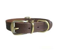 UOSIA Collier De Chien en Cuir Authentique - Étanche, Durable avec Une Boucle en Métal pour Les Petits, Moyens Et Grands Chiens - Idéal pour La Marche, L'entraînement, La Randonnée Et La Course