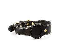 UOSIA Collier De Chien en Cuir - Chien GPS Tracker Collier Design Réglable Et Accessoires en Métal avec Porte - Étiquette Air pour Fille Garçon Chien