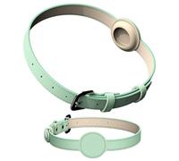 UOSIA Collier De Suivi De Chien en Cuir - Collier De Chien PU Airtag Léger Et Confortable avec Support Airtag pour Les Chiens De Petite Et Moyenne Taille